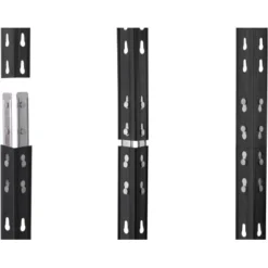 Ar Shelving Schwerlast-Steckregal Rivet S 180cm X 75cm X 35cm 4B Anthrazit FSC® -Wenko Astra Geschaft 002701593 4343 detailbild3