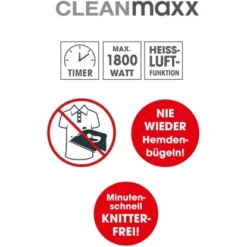 Cleanmaxx Hemden Und Blusenbügler Bügelpuppe Weiß -Wenko Astra Geschaft 0384 Logo Icons Stoerer 1