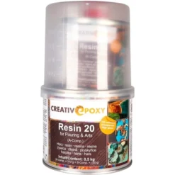 CreativEpoxy Resin 20 A+B 0,5 Kg Transparent -Wenko Astra Geschaft 0403139615459 2742 VP 01