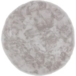 Schöner Wohnen Kunstfell Tender Silber Ø 120 Cm