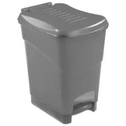 Tret-Mülleimer Koral Grau 16 L