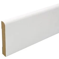 Sockelleiste Weiß Grundiert 58 Mm X 10 Mm Länge 2400 Mm