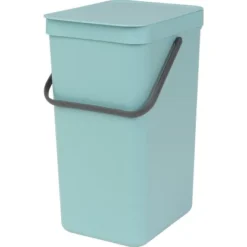 Brabantia Abfallbehälter Sort & Go 16 L Mint Mit Wandhalterung