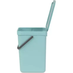 Brabantia Abfallbehälter Sort & Go 12 L Mint Mit Wandhalterung -Wenko Astra Geschaft 109744 brabantia sortgo 3