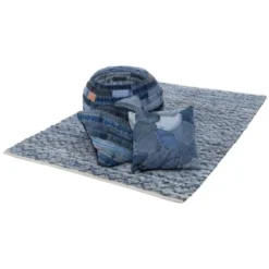 Kayoom Sitzpouf Jeansblau 35 Cm X 40 Cm -Wenko Astra Geschaft 10 jeansblau 40cm x 40cm 3