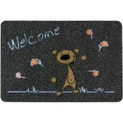 ASTRA-Kollektion Fußmatte Flocky Color Welcome Bär 40 Cm X 60 Cm