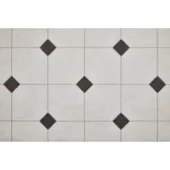 Andiamo PVC Bodenbelag Supreme Fliesenoptik Schwarz Meterware Breite: 200 Cm -Wenko Astra Geschaft 134358 3552 m