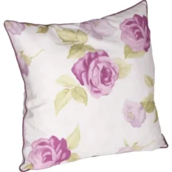 Kissen Mit Reißverschluss Rose Pink-Flieder 50 Cm X 50 Cm