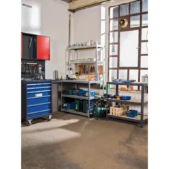 Metall-Stufenregal Verzinkt 180 Cm X 100 Cm X 60 Cm -Wenko Astra Geschaft 148368 4663 4