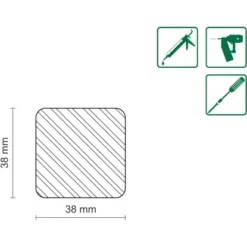FN Neuhofer Rahmenholz Gerundet Fichte/Kiefer Astig Unbeh. 38 X 38 X 2.400 Mm -Wenko Astra Geschaft 159741 4910 2
