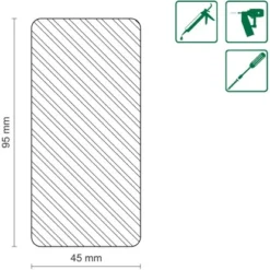 FN Neuhofer Rahmenholz Gerundet Fichte/Kiefer Astig Unbeh. 45 X 95 X 2.400 Mm -Wenko Astra Geschaft 159745 4910 2