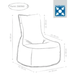 Sitting Point Sitzsack Swing Outside 300 L Blau -Wenko Astra Geschaft 185184 2256 3