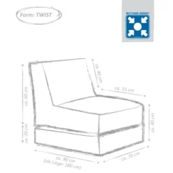 Sitting Point Sitzsack Twist Outside 300 L Anthrazit -Wenko Astra Geschaft 185195 2256 4