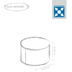 Sitting Point Sitzhocker DotCom Outside 120 L Blau -Wenko Astra Geschaft 185212 2256 3