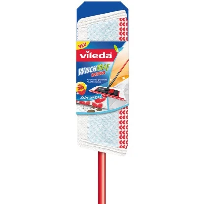 Vileda Flachwischer Wischmat Extra Mit Teleskopstiel 2 Vileda Flachwischer Wischmat Extra Mit Teleskopstiel – Bild 2
