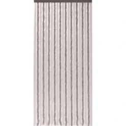 Türvorhang Flauschi Silber-Weiß 90 Cm X 200 Cm
