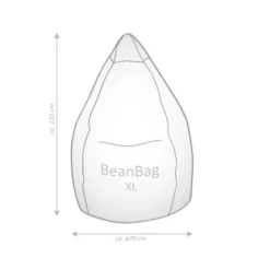 Sitting Point Sitzsack Beanbag Brava L 120 L Tomate -Wenko Astra Geschaft 2256 beanbagxlbemassung 10 4