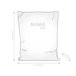 Sitting Point Big Bag Brava 300 L Tomate 13 Sitting Point Big Bag Brava 300 L Tomate -Wenko Astra Geschaft 2256 bigbag155bemassung 10 2