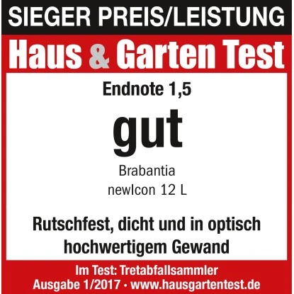 Brabantia Treteimer NewIcon 12 L Rot Mit Geräuschlosem Deckelverschluss 5 Brabantia Treteimer NewIcon 12 L Rot Mit Geräuschlosem Deckelverschluss – Bild 5