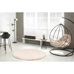 Lalee Teppich Heaven Rund Ø 120 Cm Beige -Wenko Astra Geschaft 257098 4962 AB 04