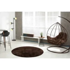 Lalee Teppich Heaven Rund Ø 120 Cm Dunkel Taupe -Wenko Astra Geschaft 257103 4962 AB 04