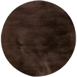 Lalee Teppich Heaven Rund Ø 120 Cm Dunkel Taupe