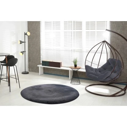 Lalee Teppich Heaven Rund Ø 120 Cm Graphite 4 Lalee Teppich Heaven Rund Ø 120 Cm Graphite – Bild 4