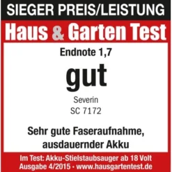 Severin Akku-Hand- Und Stielsauger SC 7172 -Wenko Astra Geschaft 2 201504 hausgarten sc7172