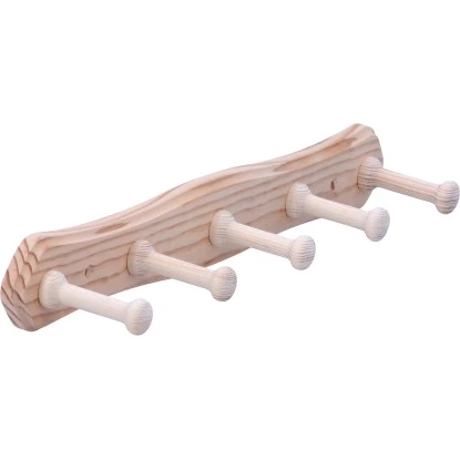 Siro Hakenleiste S126 Kiefer Länge 460 Mm 5 Haken FSC® 3 Siro Hakenleiste S126 Kiefer Länge 460 Mm 5 Haken FSC® – Bild 3