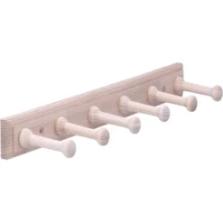 Siro Hakenleiste S123 Kiefer Länge 460 Mm 6 Haken FSC® -Wenko Astra Geschaft 327223 3567 3