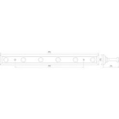 Siro Hakenleiste S123 Kiefer Länge 460 Mm 6 Haken FSC® -Wenko Astra Geschaft 327223 3567 8TZ