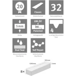 Egger Home Designboden Classic Eiche Dezent Weiß -Wenko Astra Geschaft 32 Classic UF WV4 2018 111 1