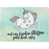 Astra Sauberlaufmatte Happy Home 50 X 70 Cm Einhorn Glitzer Türkis
