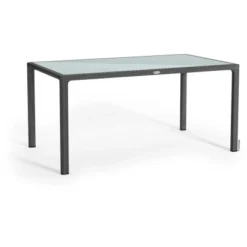 Esstisch Mit Glasplatte Granit 160 X 90 Cm