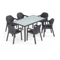 Esstisch Mit Glasplatte Granit 160 X 90 Cm -Wenko Astra Geschaft 340014 4186 5