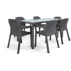 Esstisch Mit Glasplatte Granit 160 X 90 Cm -Wenko Astra Geschaft 340014 4186 6