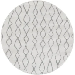 Andiamo Teppich Merida 133 Cm Rund Hellgrau