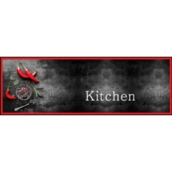 Küchenläufer Cook&Wash Pepper 50 Cm X 150 Cm Schwarz-Rot