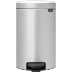 Brabantia Treteimer NewIcon 12 L Grau Mit Geräuschlosem Deckelverschluss