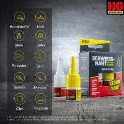 HG Power Glue Klebstoff Schweißnaht Aus Der Flasche Mini -Wenko Astra Geschaft 391281 8