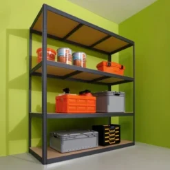 Metall-Schwerlastregal SL 160/250 Lackiert 180 Cm X 160 Cm X 60 Cm -Wenko Astra Geschaft 3991536 A 02