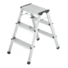 Hailo Alu-Sicherheits-Doppelstufenleiter 2 X 3 Stufen