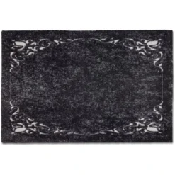 Astra Sauberlaufmatte Miabella Ca. 50 Cm X 70 Cm Ornamentbord. Schwarz