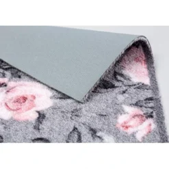 Astra Sauberlaufmatte Pure Und Soft 50 Cm X 70 Cm Blumen Grau-Rosa -Wenko Astra Geschaft 4002629203264 3662 2