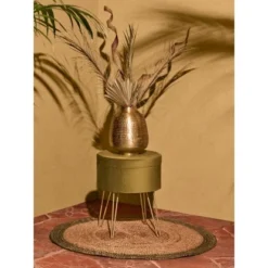 Sitzhocker Safari Lodge MDF 45 Cm X Ø 36 Cm Grün -Wenko Astra Geschaft 4007871391189 AB01 060121