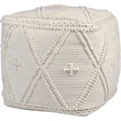 Pouf Desert Flower 42 Cm X 48 Cm X 48 Cm Weiß