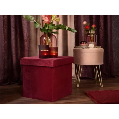 Falt-Hocker Blush Bordeaux 38 Cm X 38 Cm X 38 Cm Burgunderrot 4 Falt-Hocker Blush Bordeaux 38 Cm X 38 Cm X 38 Cm Burgunderrot â Bild 4