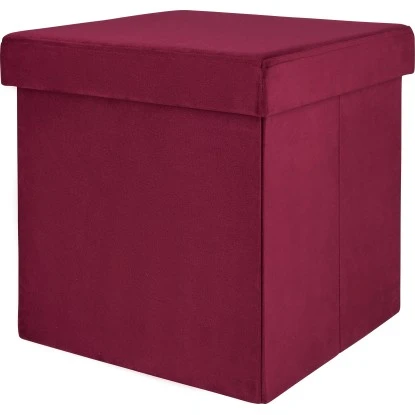 Falt-Hocker Blush Bordeaux 38 Cm X 38 Cm X 38 Cm Burgunderrot 1 Falt-Hocker Blush Bordeaux 38 Cm X 38 Cm X 38 Cm Burgunderrot