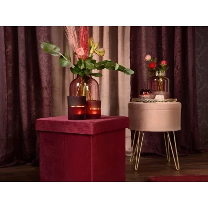 Sitzhocker Blush Bordeaux MDF 45 Cm X Ø 36 Cm Rosa 5 Sitzhocker Blush Bordeaux MDF 45 Cm X Ø 36 Cm Rosa – Bild 5