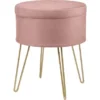 Sitzhocker Blush Bordeaux MDF 45 Cm X Ø 36 Cm Rosa
